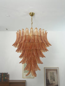Luxury Amber Leaf Cascade Chandelier - CasaraHouse