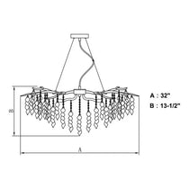 Luxury Crystal Geometric Branch Chandelier