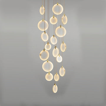 Queenie Alabaster Drop Long Round Chandelier