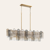 Modern Addis Murano Glass Linear Chandelier 51" - CasaraHouse