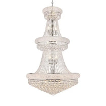 Kaler Elegant Luxury Living Room Three Tier Crystal Chandelier 30" D