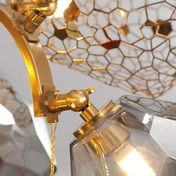 Glass Chandelier Italian Light Luxury Light Fixture for Dining Room/Living Room