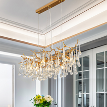 Iris Raindrop Clear Crystal Branch Chandelier