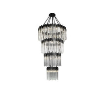 Large Elegant Multi-layers Glam Glass Chandelier for High-ceiling Staircase/Entryway/Living/meeting Room