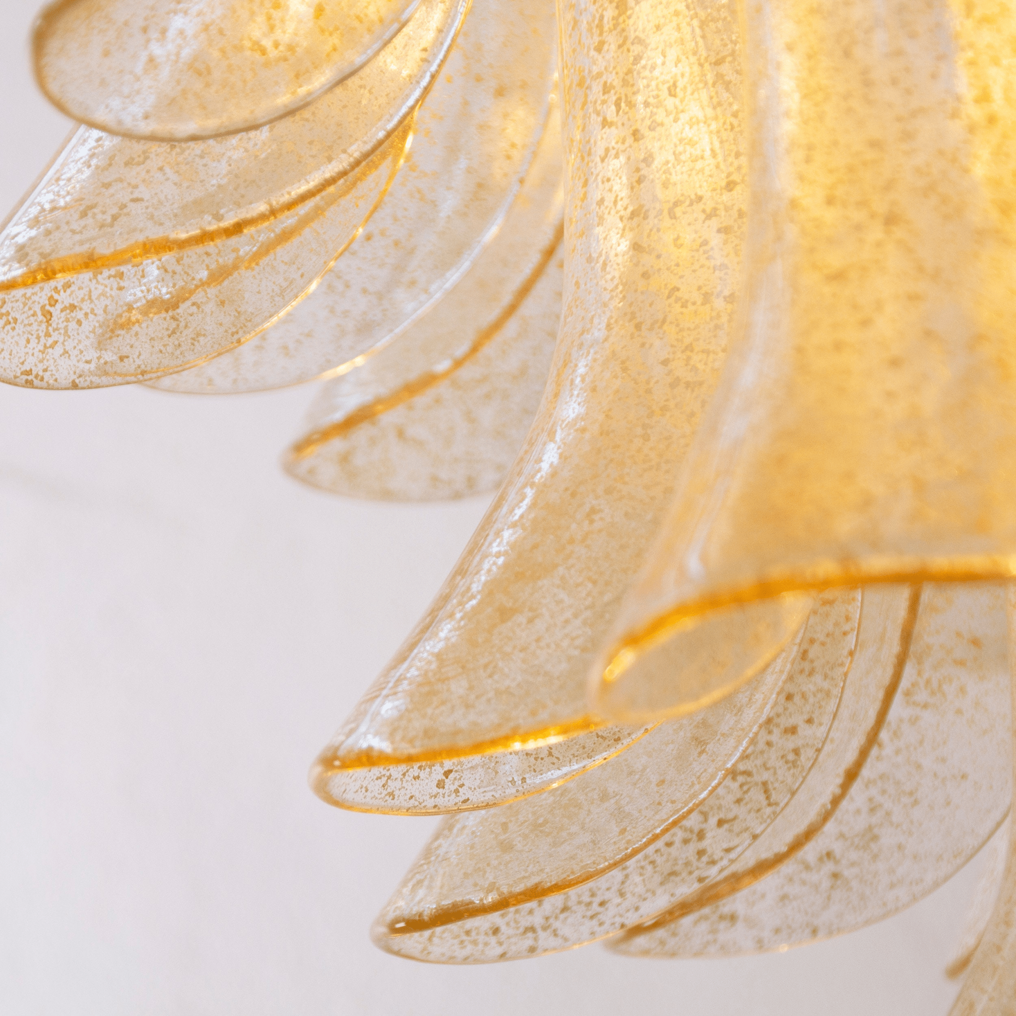 Murano Glass Amber Lily Chandelier