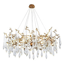 Raindrop Branch Brass Chandelier