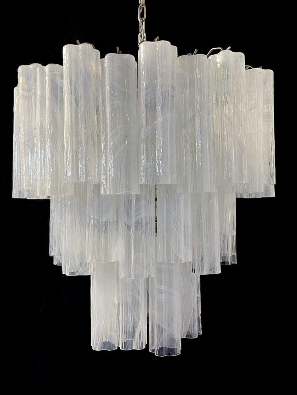 Murano Glass Chandelier – 48 tubes – Alabaster White