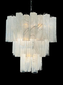 Murano Glass Chandelier – 48 tubes – Alabaster White