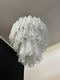 Murano Glass Chandelier – 48 tubes – Alabaster White