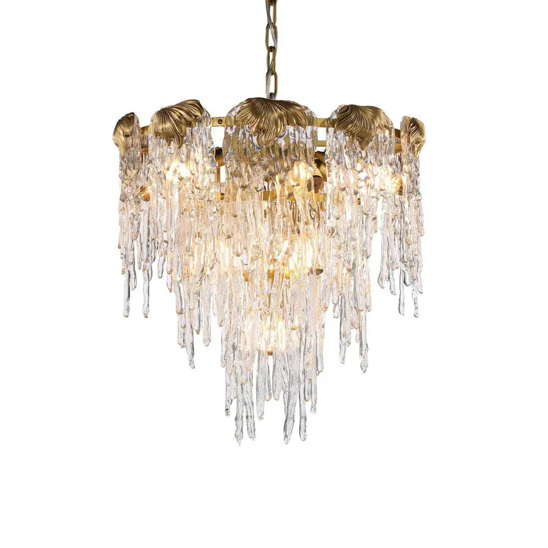 Aletta Melting Drop Crystal Glass Round Chandelier Main image