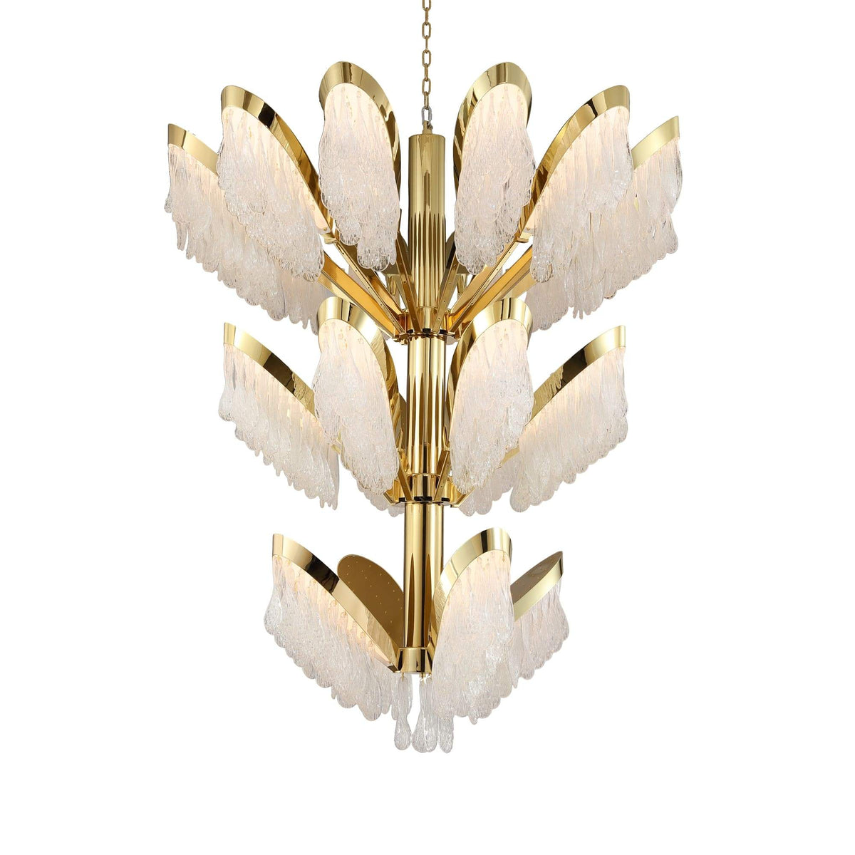Palm-Villa Murano Glass Wide Foyer Chandelier Main image