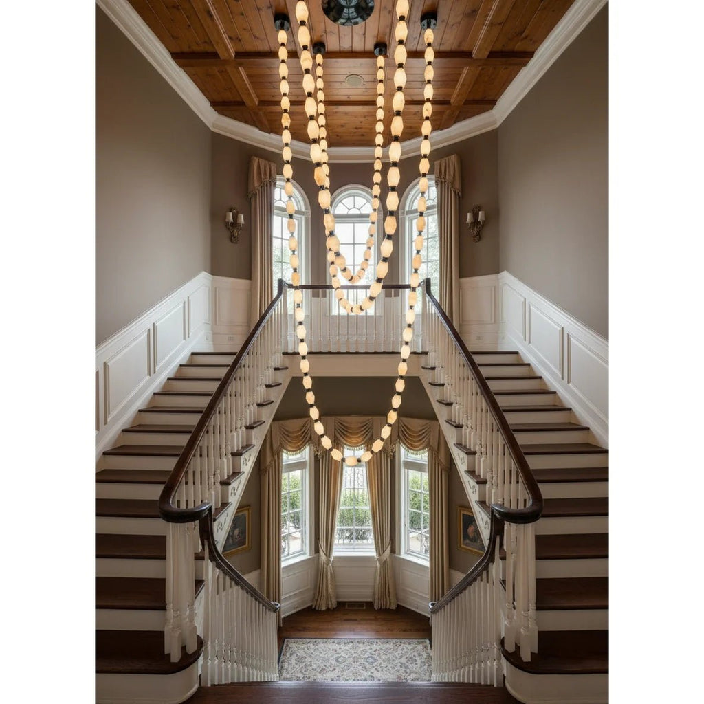 Glass Chain Chandelier