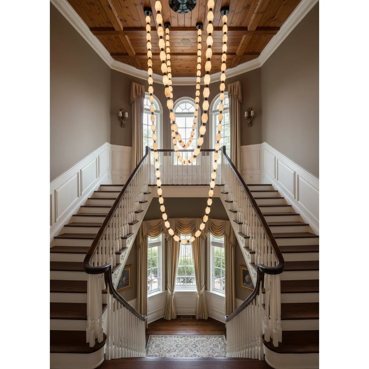 Glass Chain Chandelier