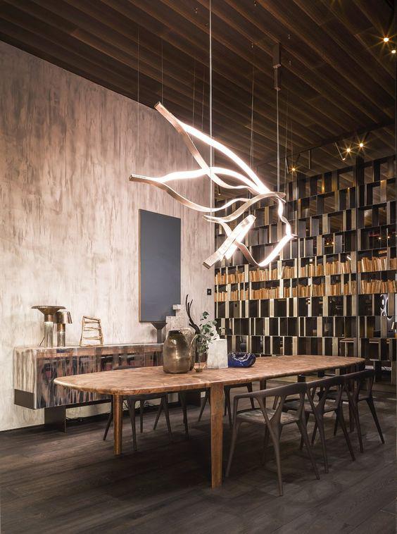 Modern Simple Aluminum Waving Chandelier Secondary image