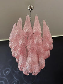 Murano Chandelier – Drop – 41 glasses – Pink
