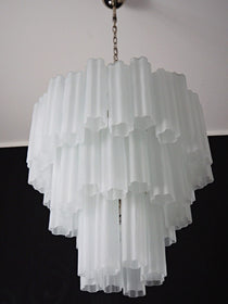 Murano Glass Chandelier – 48 tubes – matte white