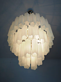 Murano Glass Chandelier – 48 tubes – matte white