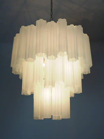 Murano Glass Chandelier – 48 tubes – matte white
