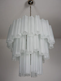 Murano Glass Chandelier – 48 tubes – matte white