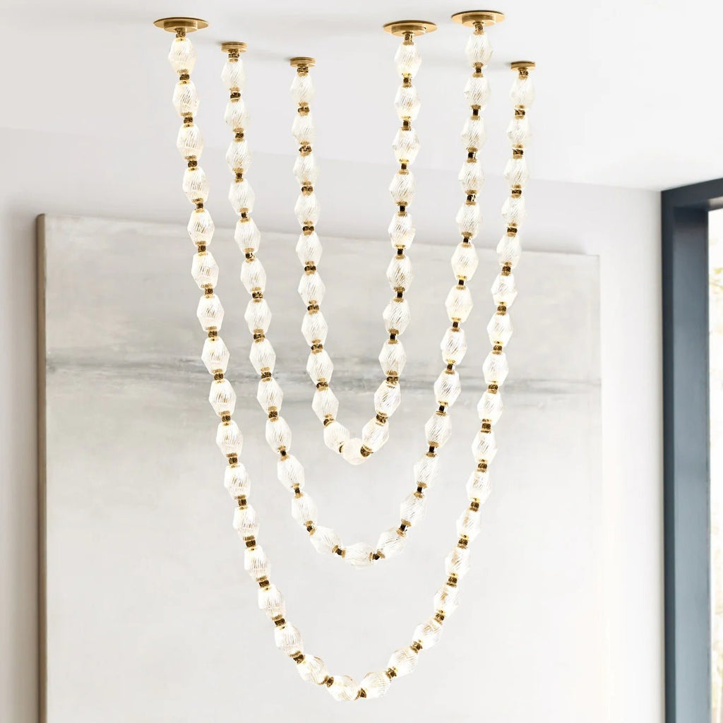 Glass Chain Chandelier