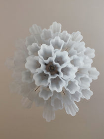 Murano Glass Matte White Chandelier – 36 Tubes
