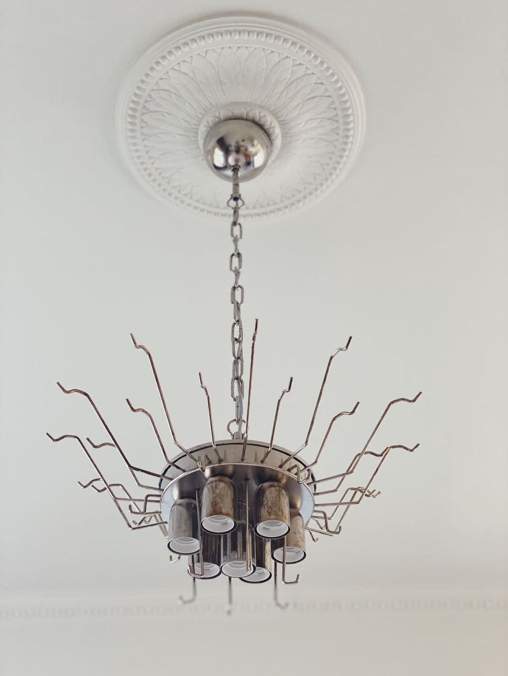 Murano Glass Matte White Chandelier – 36 Tubes