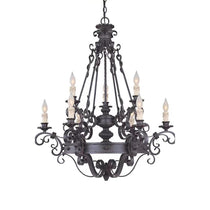 Vintage Iron Simple Candle Art Chandelier for Living Room / Villa / Stairs