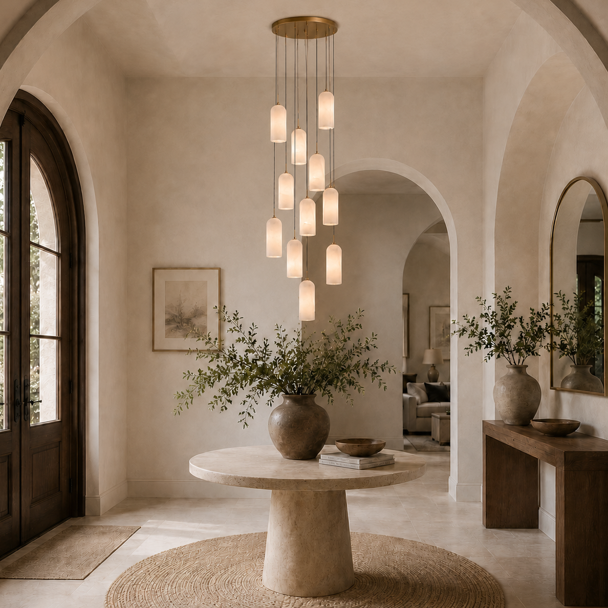 Montira Alabaster Dome Pendant Lamp