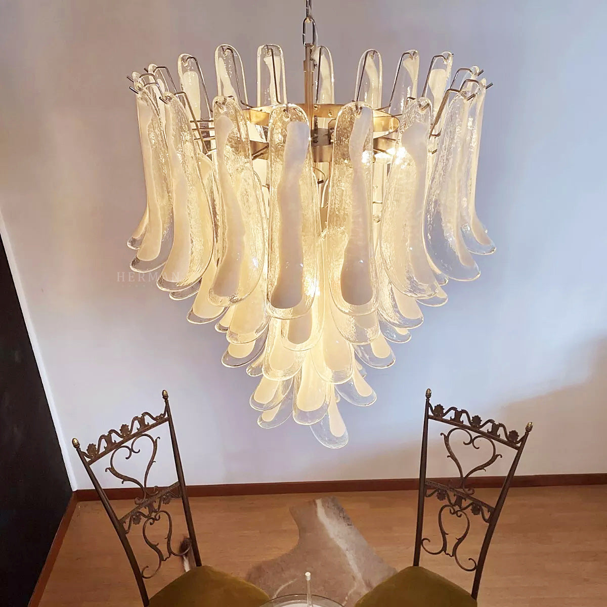 Murano Glass Petals Chandelier