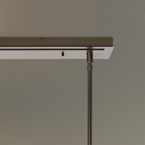 Contemporary Stainless Steel Linear Chandelier