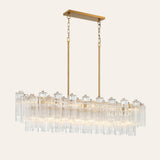 Modern Addis Murano Glass Linear Chandelier 51" - CasaraHouse