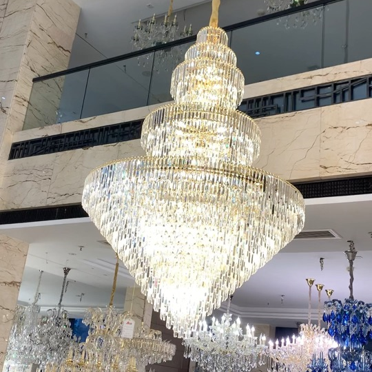 Luxury Multi-tiered Extra Large Crystal Chandelier for Staircase/Foyer/Entryway Secondary image