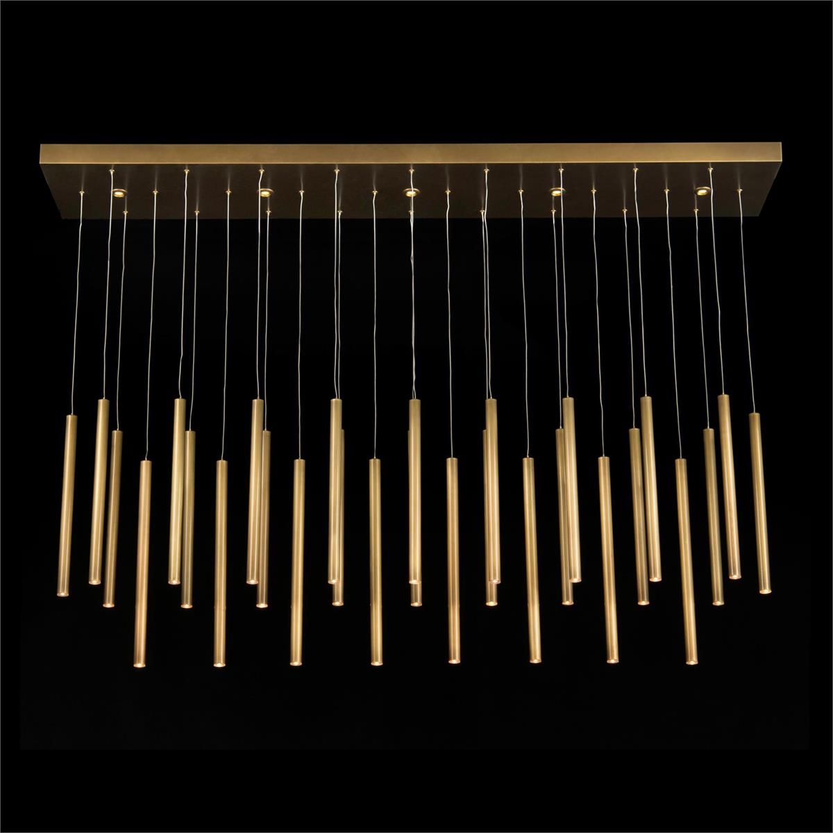 Hans Horizontal Thirty-Five-Light Brass Chandelier Main image