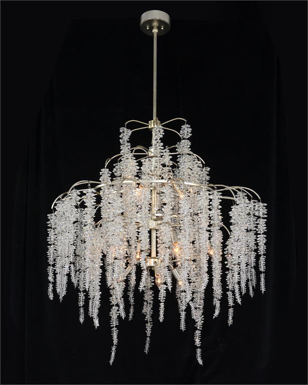 Cascading Crystal Twelve-Light Chandelier Main image