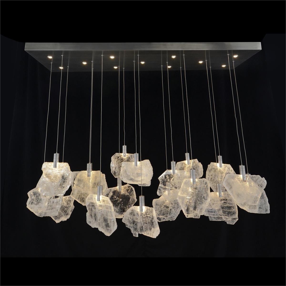 Selenite Pane Horizontal Chandelier 57"W Main image
