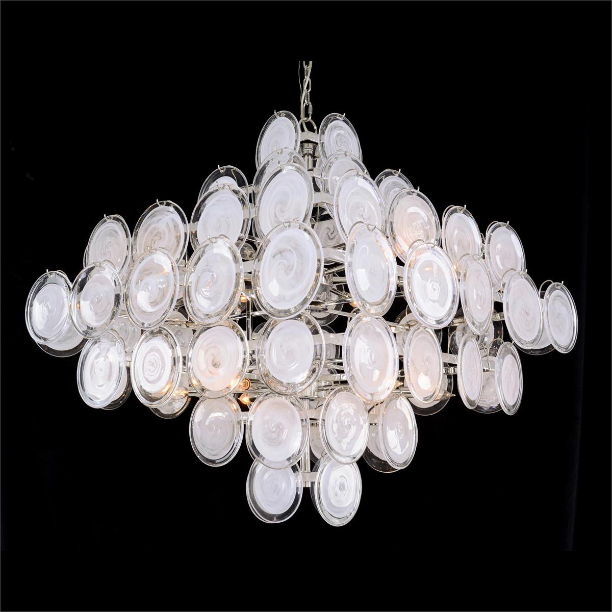 Glass Medallion Twelve-Light Chandelier Main image