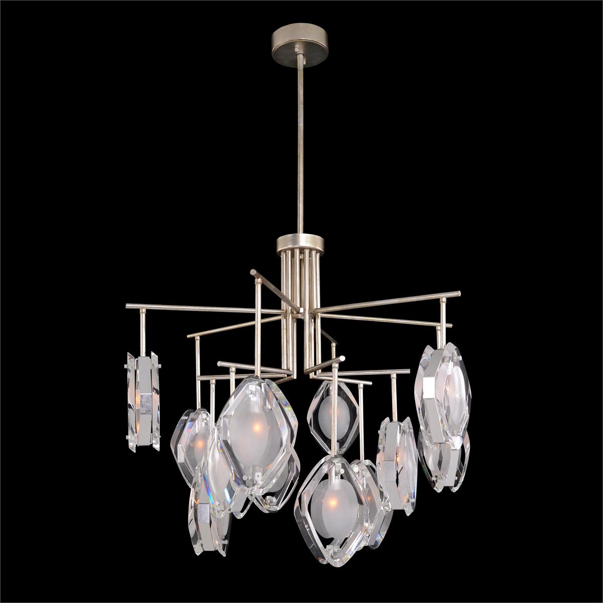 Faceted Glass Twelve-Light Chandelier Main image