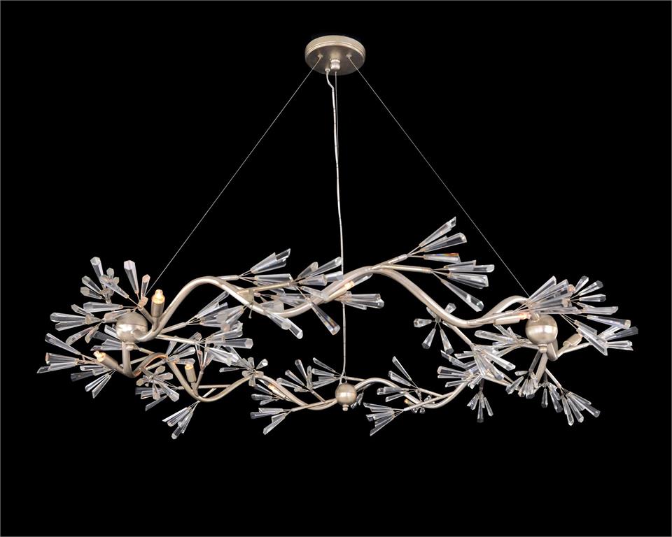 Luna Crystal Wand Branched Nine-Light Chandelier Main image