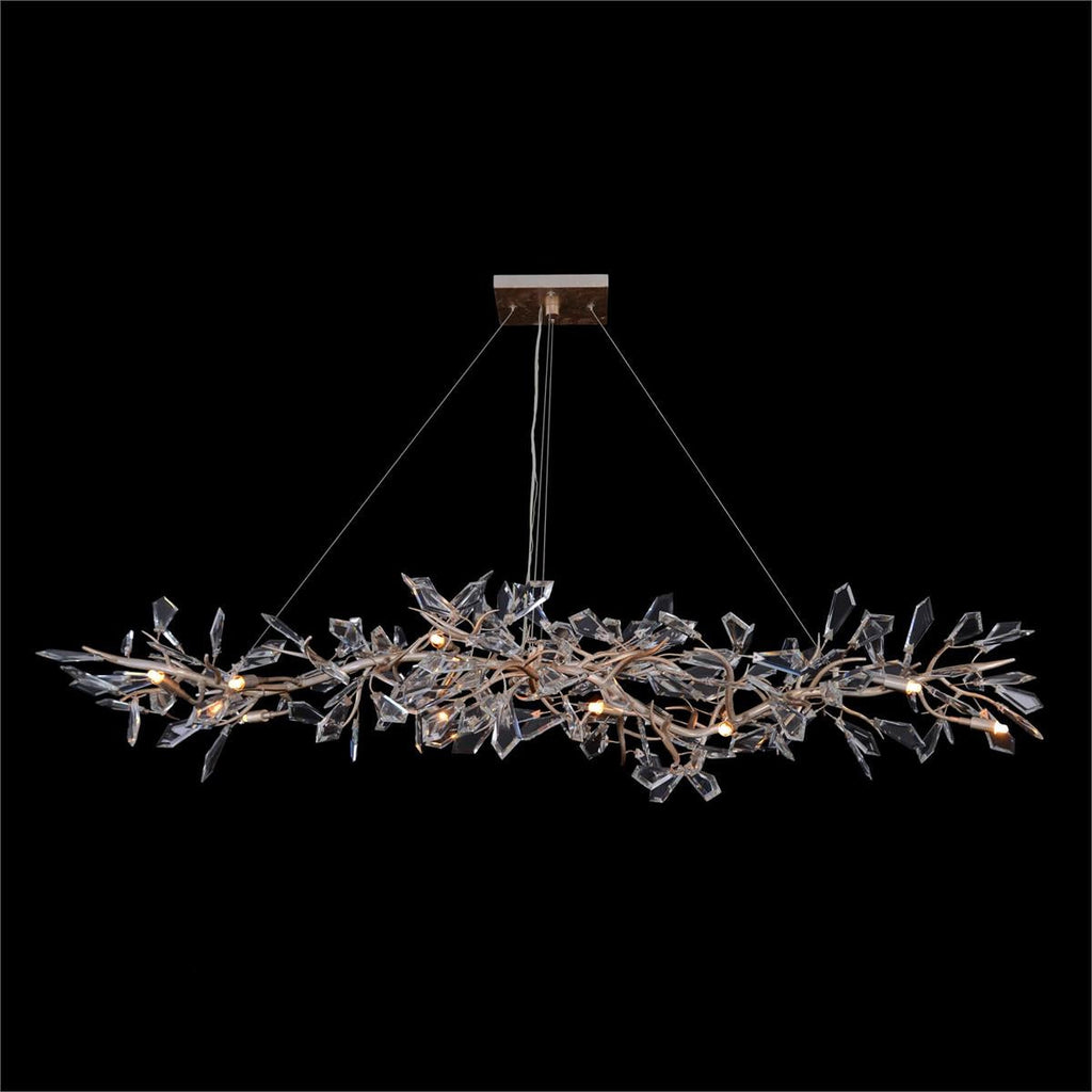 Kota Fourteen-Light Cut-Crystal Oblong Chandelier