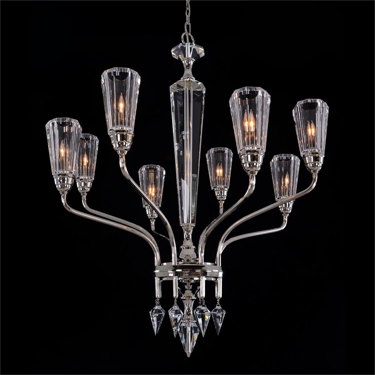 Sherwood Eight-Light Chandelier in Polished Nickel Main image