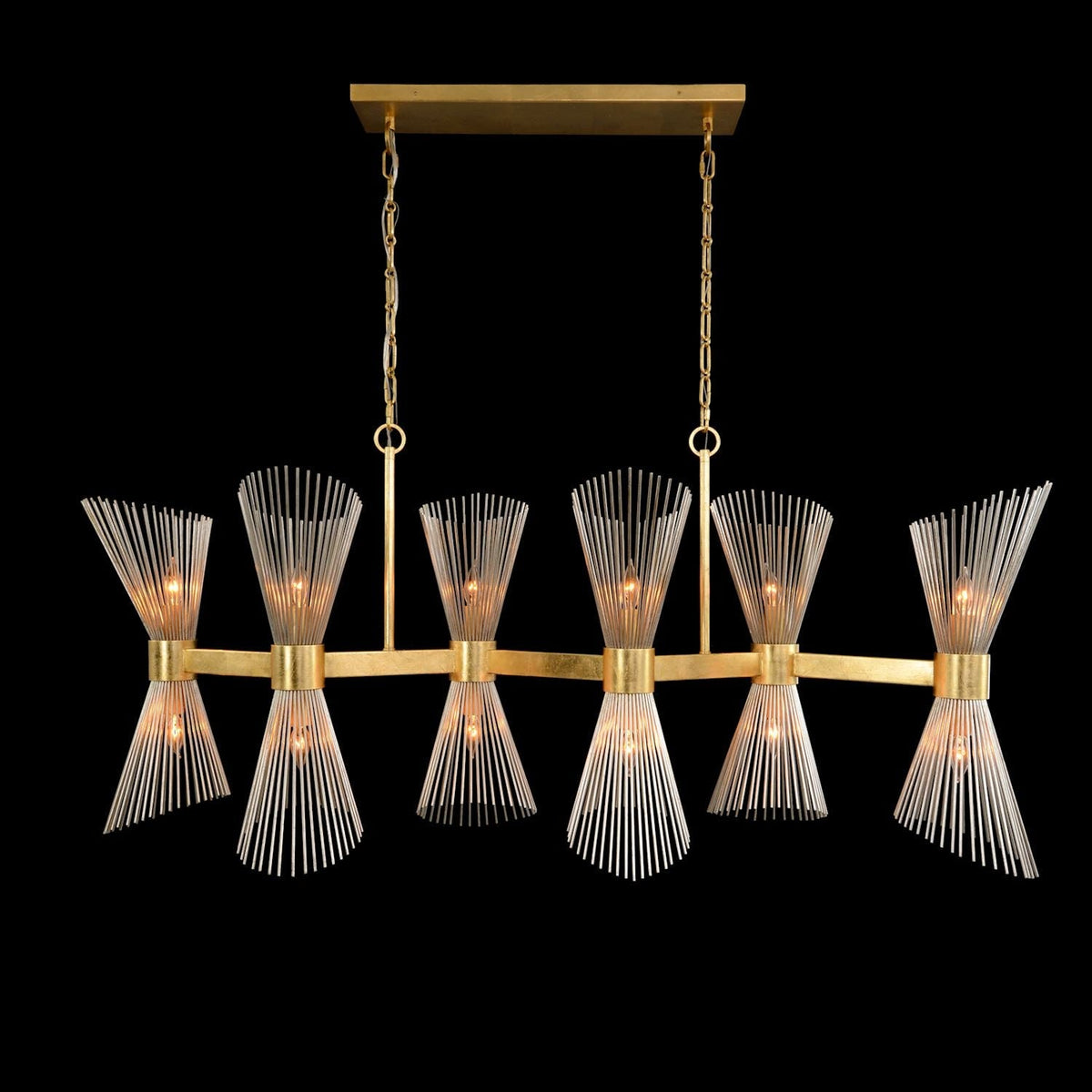 Bonheur Glass Crystal Twelve-Light Horizontal Chandelier Main image