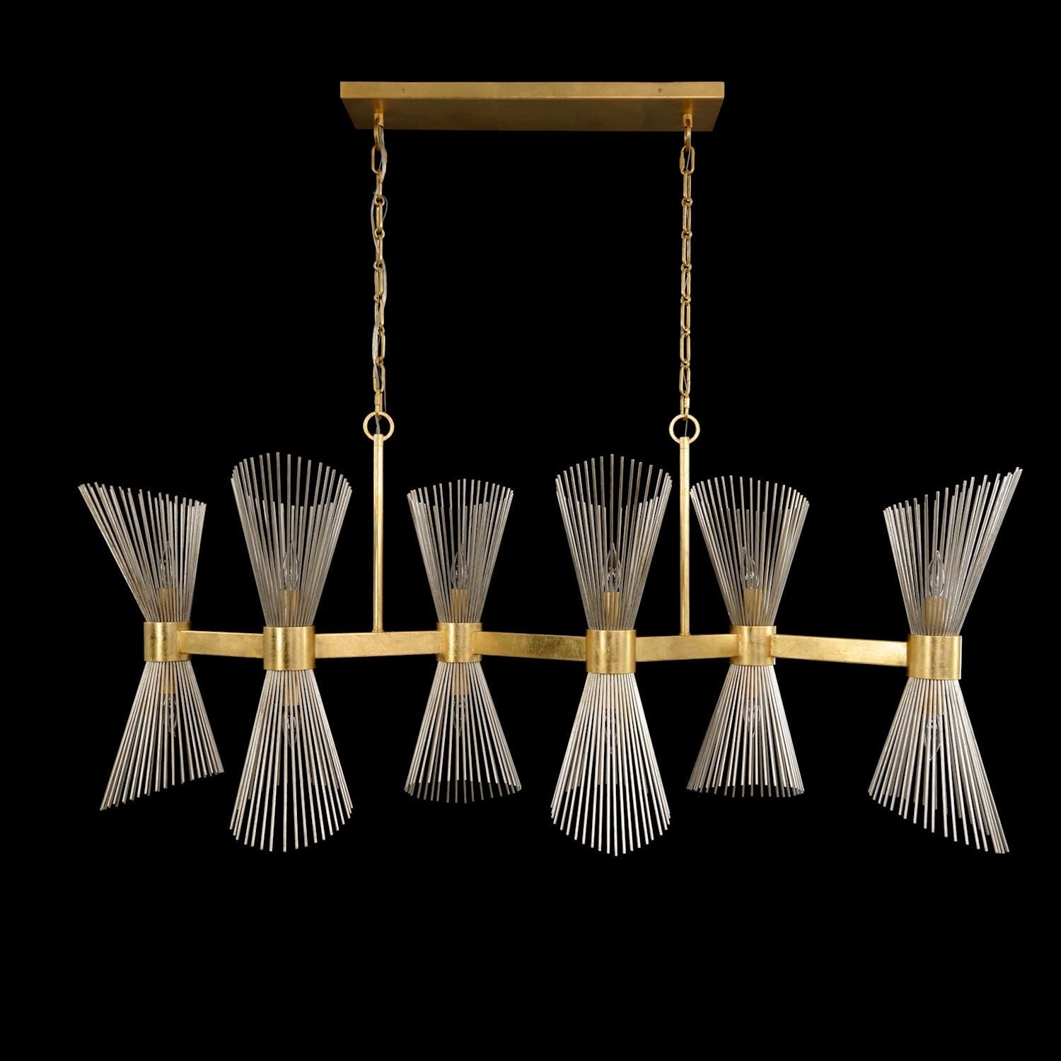 Bonheur Glass Crystal Twelve-Light Horizontal Chandelier Secondary image
