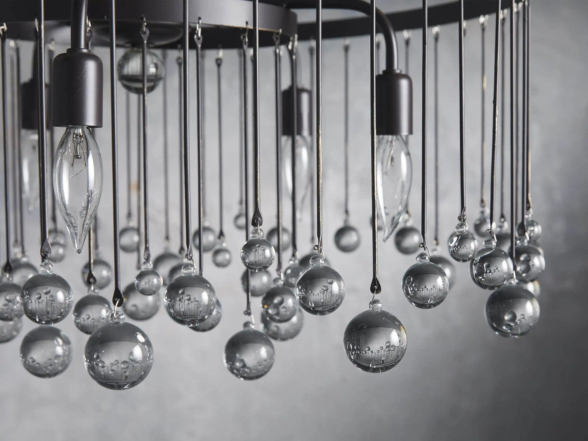 Contemporary Aubrey Crystal Ball Round Chandelier 5 Light / 8 Light - CasaraHouse