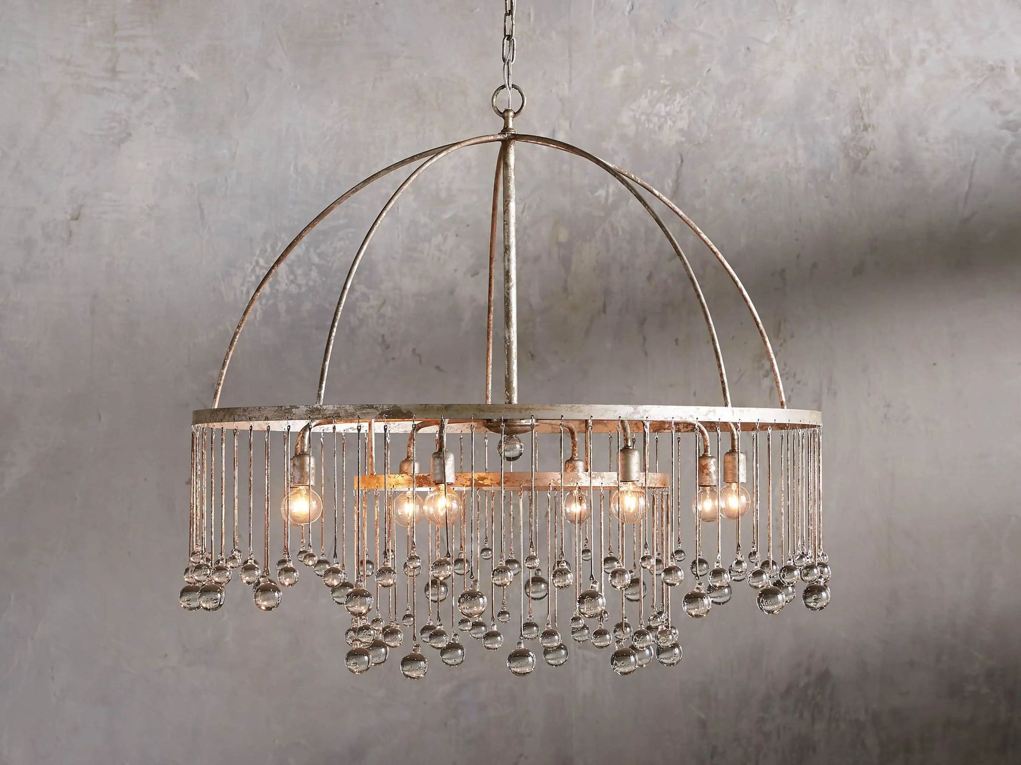 Contemporary Aubrey Crystal Ball Round Chandelier 5 Light / 8 Light - CasaraHouse
