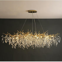 Albero Modern French-Style Branch Crystal Chandelier with Crystal Leaf