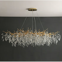 French Branch Elegant Crystal Leaves Chandelier