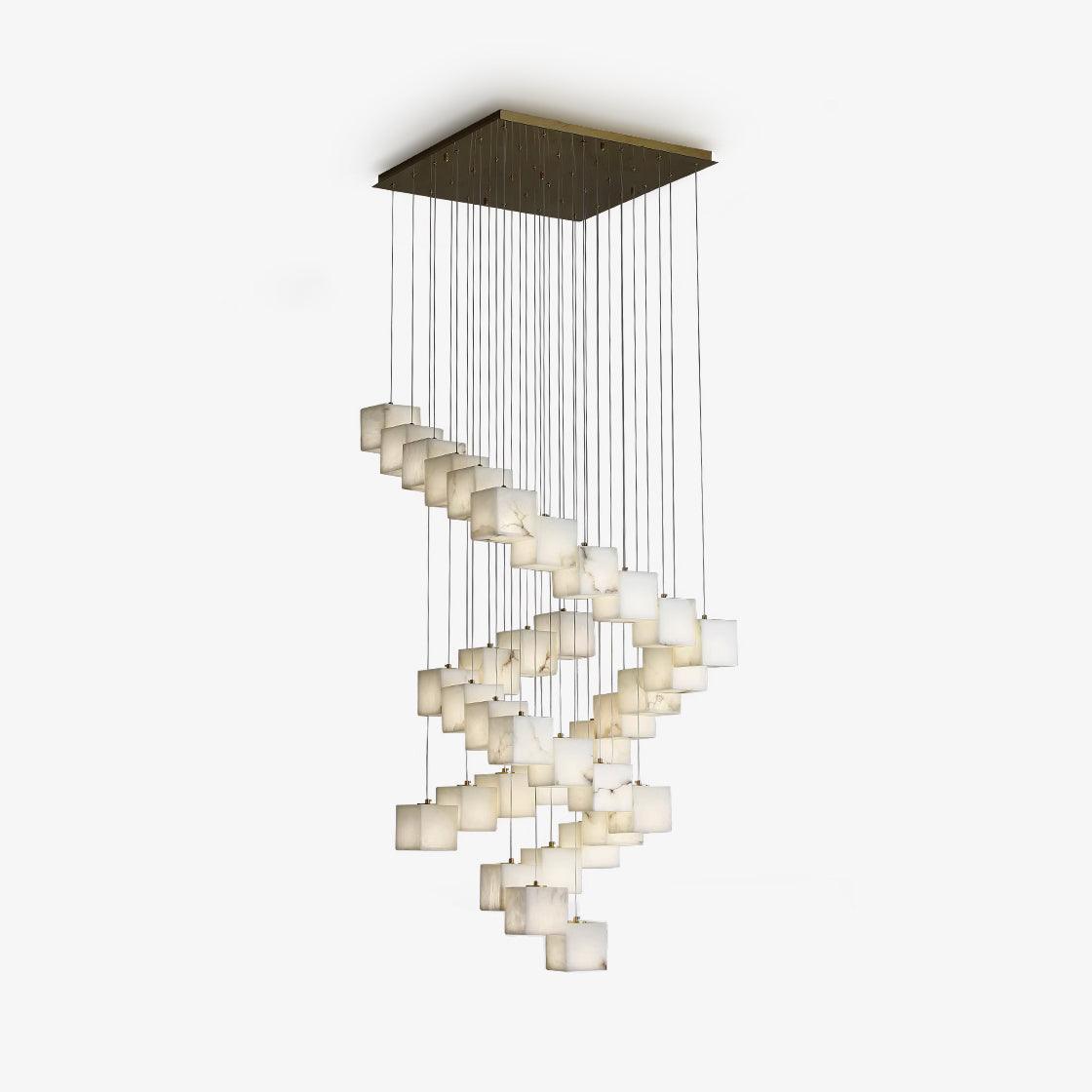 Modern Alabaster Cube Pendant Light - CasaraHouse