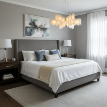 Contemporary Alabaster Cascade Tiered Chandelier