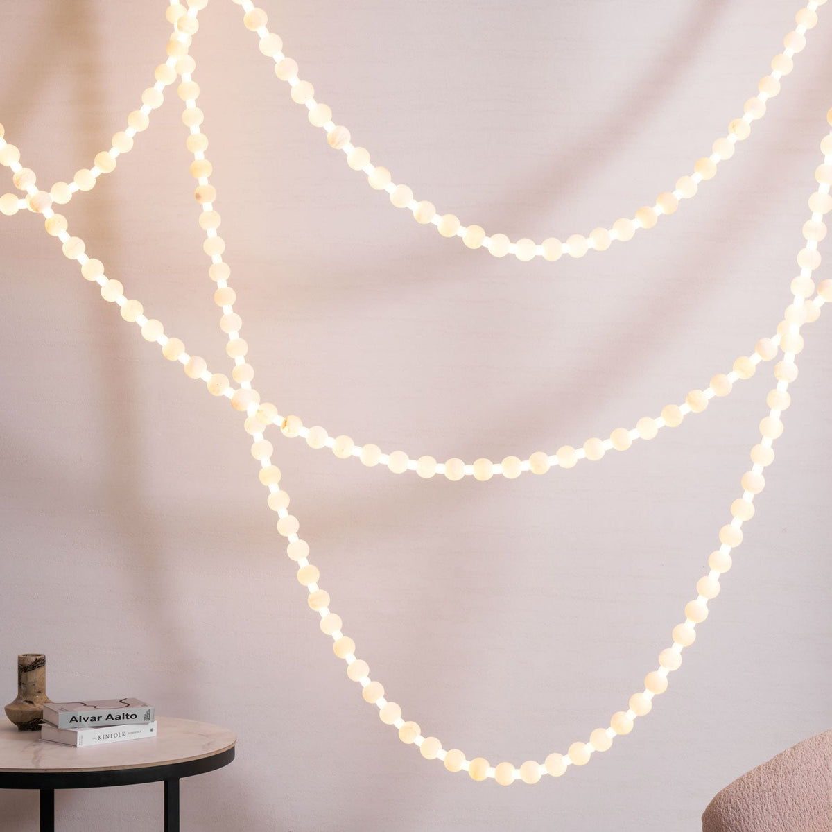 Alabaster Pearl Necklace Chandelier