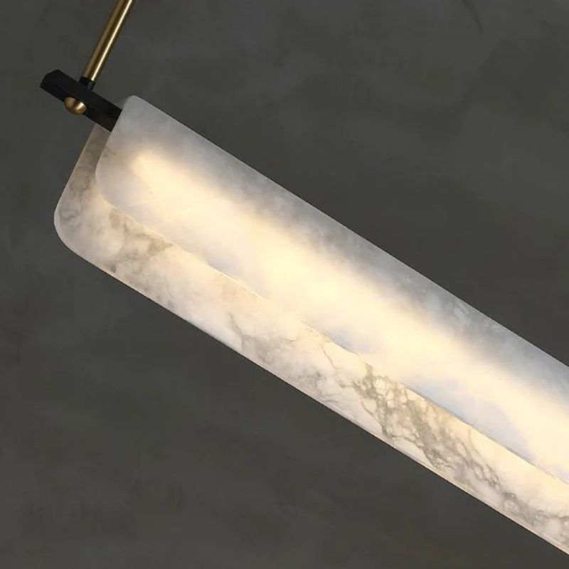 Alabaster Dining Linear Chandelier 39" Secondary image
